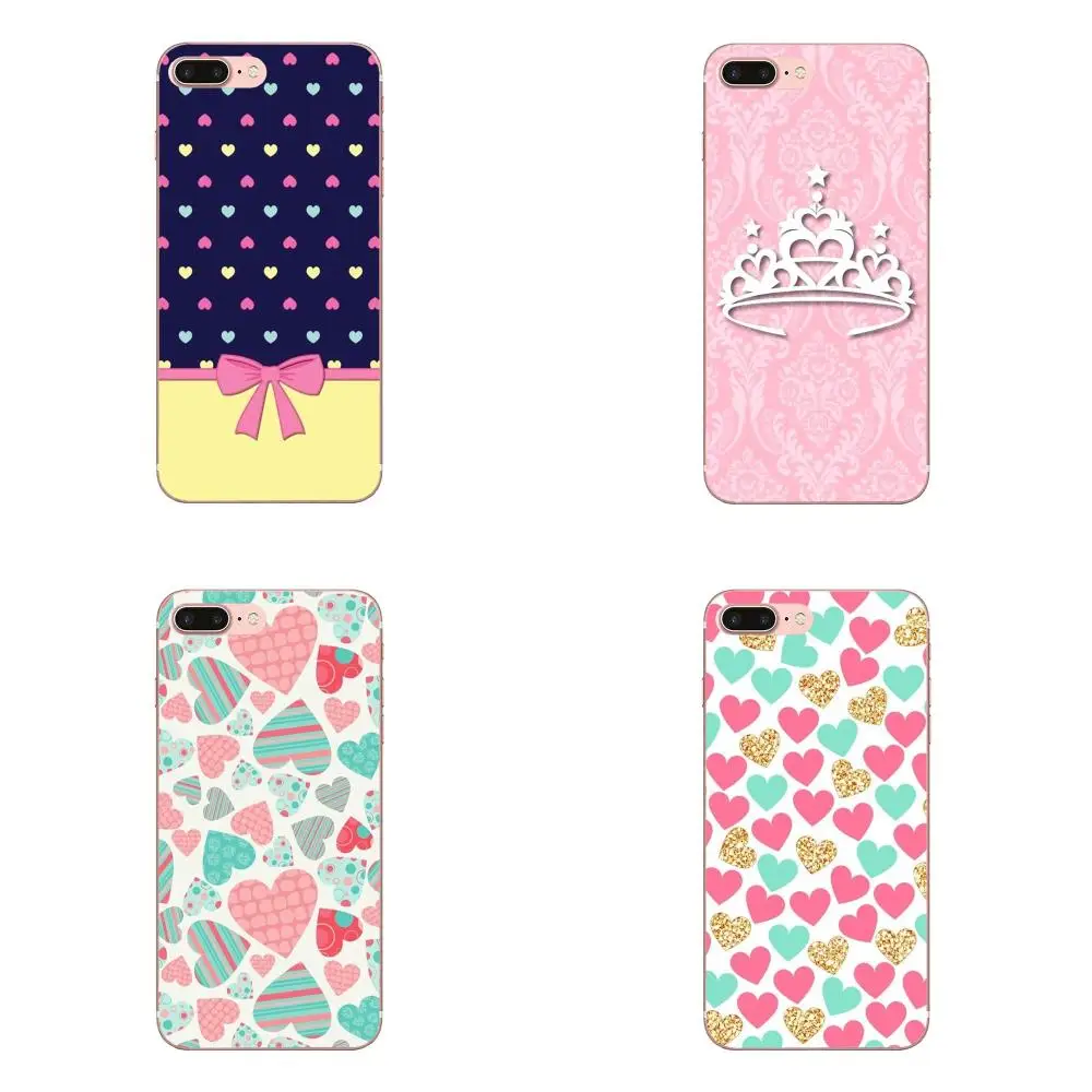 Pink Rose Heart Stripes Princess For Xiaomi Redmi Note 2 3 3S 4 4A 4X 5 5A 6 6A Pro Plus TPU Protective Case | Мобильные телефоны и