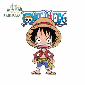 

EARLFAMILY 13cm x 9.4cm for Luffy One Piece Car Stickers and Decals Vinyl Sun Protection Waterproof Sticker Car Accessories