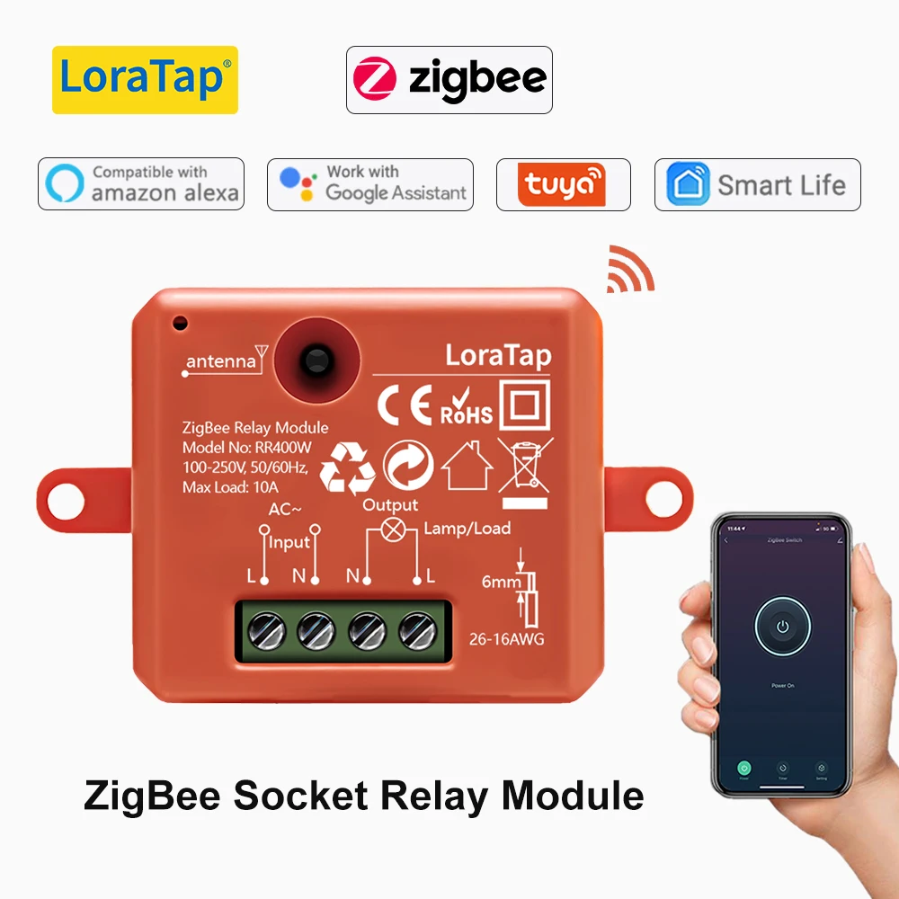 LEDLUX ZigBee 3.0 Wi-Fi 2,4 G Mesh 3 en 1 avec application Tuya Smart Life compatible avec  Alexa et Google Home rond élégant 