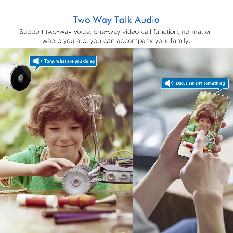 WiFi IP Camera HD 1080P Home Security Waterproof IP67 Outdoor Camera Night Vision Infrared Two Way Audio APP Tuya/Smart life