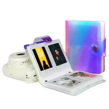 64 кармана 3 дюйма Instax маленький фотоальбом голографический лазер для Fujifilm Instax Mini 9 8 7s 90 70 камера пленка имя держателя карты