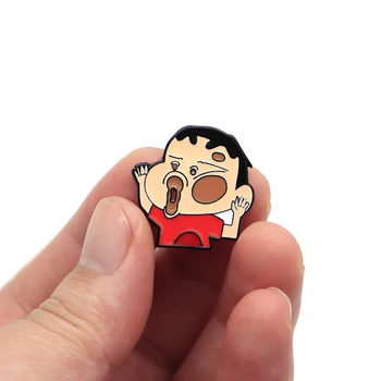 

20pcs/lot Enamel Pins Cartoon Anime Brooches Crayon Shin-chan Badge Lapel / Hat Badge Pins Denim Jacket Collar Corsage Pins D48