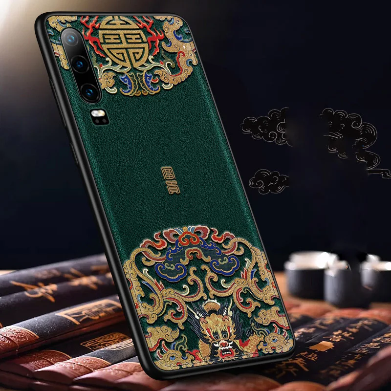 Кожаный чехол Aixuan для телефона Huawei P30 Pro кожаный силиконовый с 3D тиснением чехлы