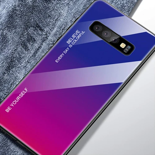 Цвет чехол для samsung Galaxy S10 S10e A9 A7 A8 A6 плюс A7 A5 J8 J4 J6 плюс S9 S8 Plus Note 8 9 S закаленное Стекло крышка - Цвет: 04