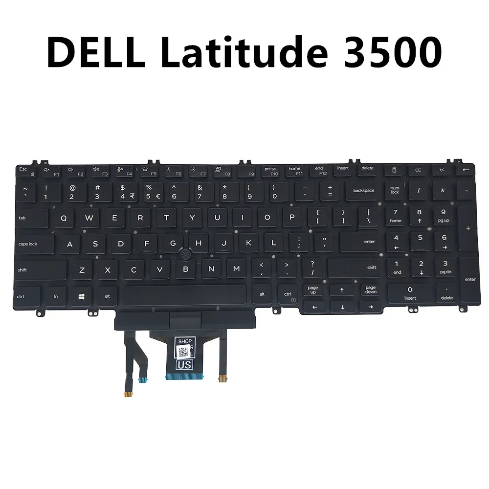 

UI keyboard for Dell latitude 15 3500 UI black with Trackpoint backlight specs 0M25NK NSK-EX0BC PK132FA1B01 M25NK CN-0M25NK