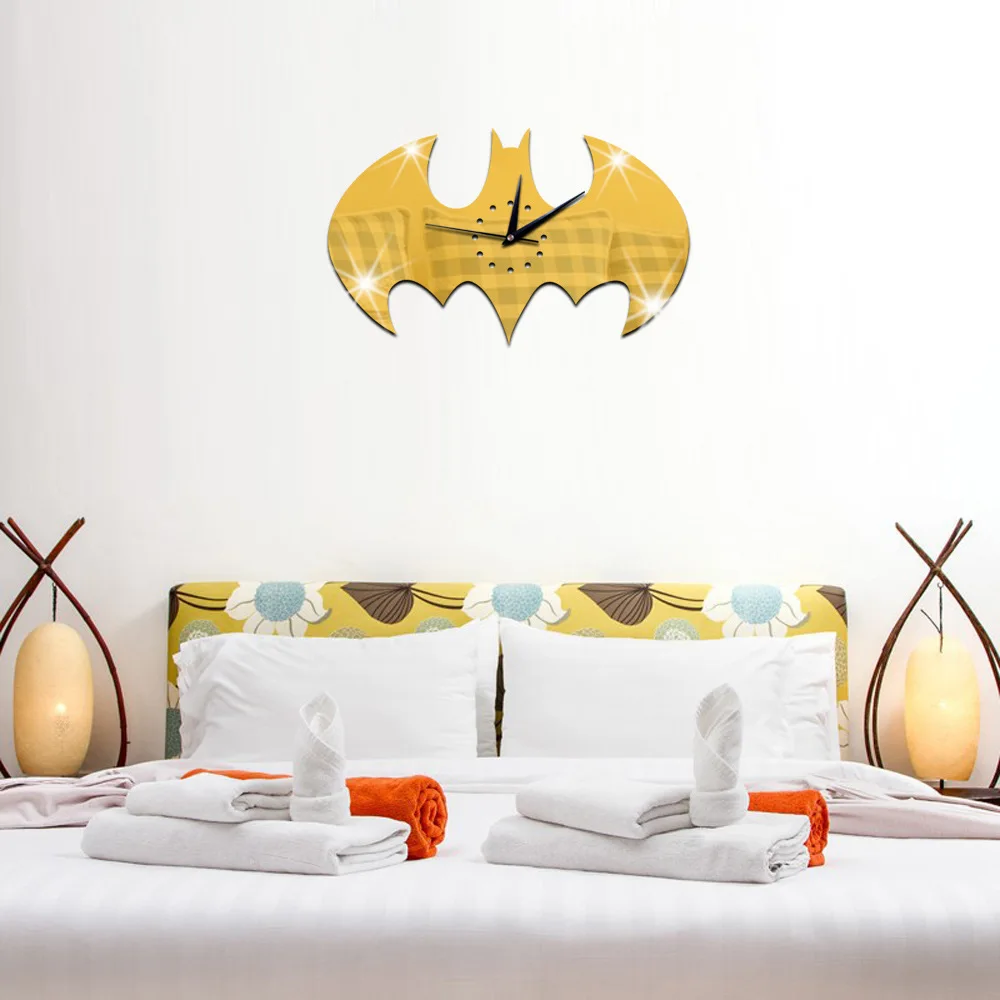 GZ001 стиль Бэтмен 3D акриловые настенные часы гостиная спальня настенные украшения