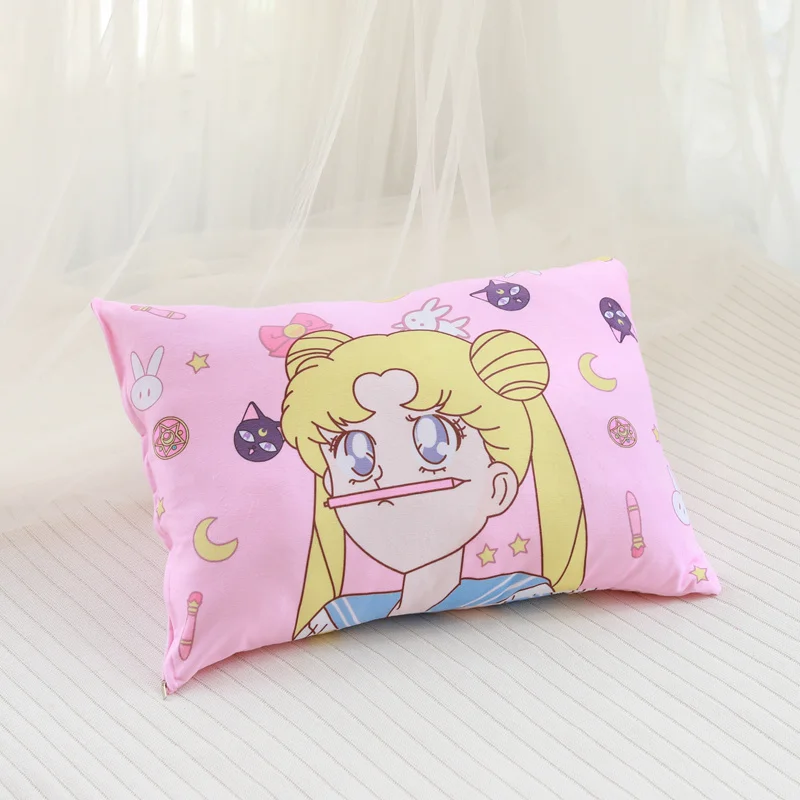 Desenhos animados sailor lua travesseiros cobrir rosa