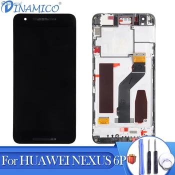 

Dinamico Discount 5.7inch LCD Screen For Huawei NEXUS 6P Display With Touch Panel Glass Digitizer Assembly With Frame