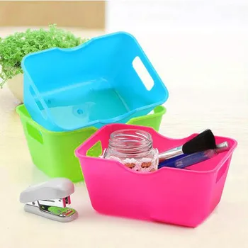 

organizer Plastic Office Desktop Storage Boxes Makeup Organizer Storage Box organizer органайзер free delivery D5