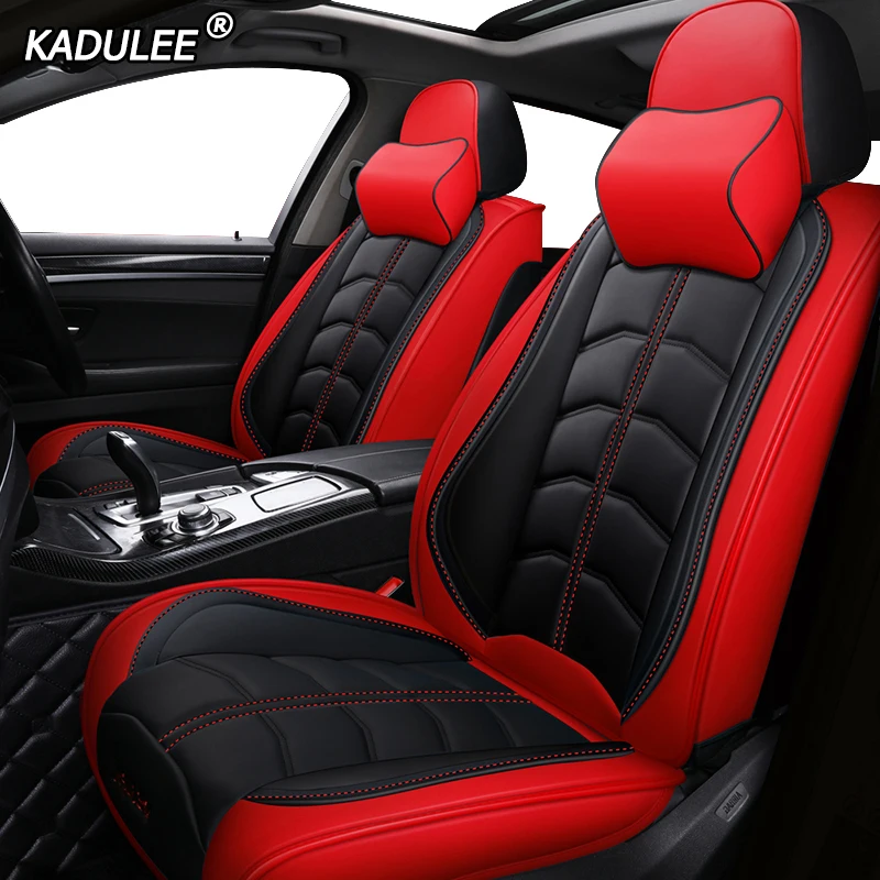 KADULEE luxury leather car seat cover for fiat 500x panda 500 marea palio grande punto stilo uno tempra auto accessories styling