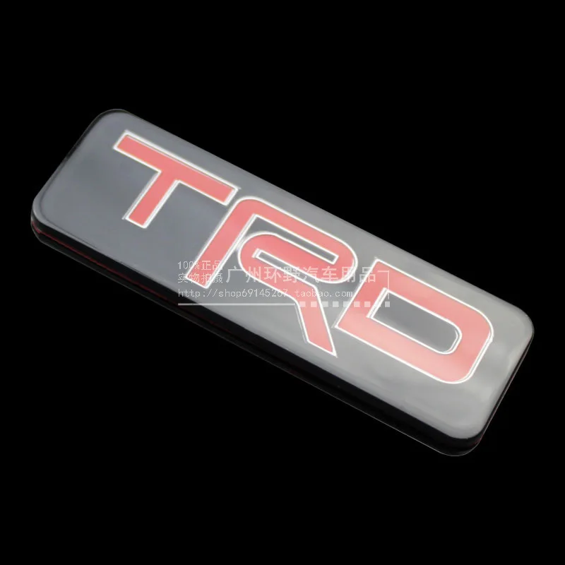 Блестящие TRD Автомобильные логотипы светодиодный бамперная решетка прохладное модифицированное украшение TRD свет в комплекте автомобильный логотип trd светодиодный логотип