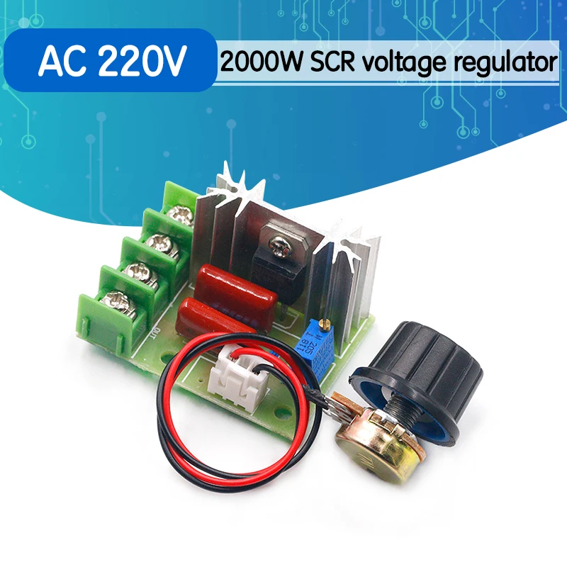 AC 220V 2000W Высокая мощность SCR регулятор напряжения диммеры Диммеры Регулятор
