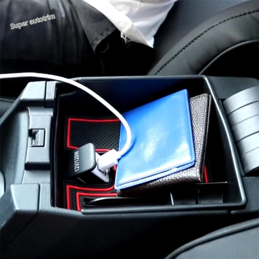 

Lapetus Middle Storage Pallet Container Multifunction Box Cover Trim Black Fit For Toyota Corolla 2019 2020 Accessories Interior