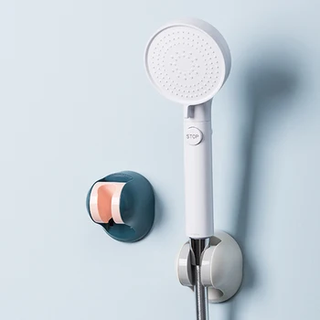 

Fixed Stand No Hole Shower Head Bracket Self-adhesive Handheld Suction Shower Wall Mounted Bathroom Shower Accessories