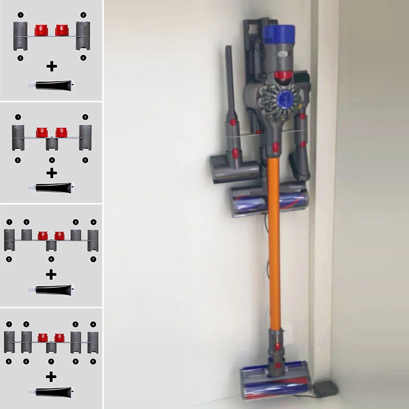 Подходит для Dyson V10 пылесос Запчасти срок хранения пол стойка пробивная кронштейн для хранения коробка Пластик гвоздя 4/5/7/9 отверстий
