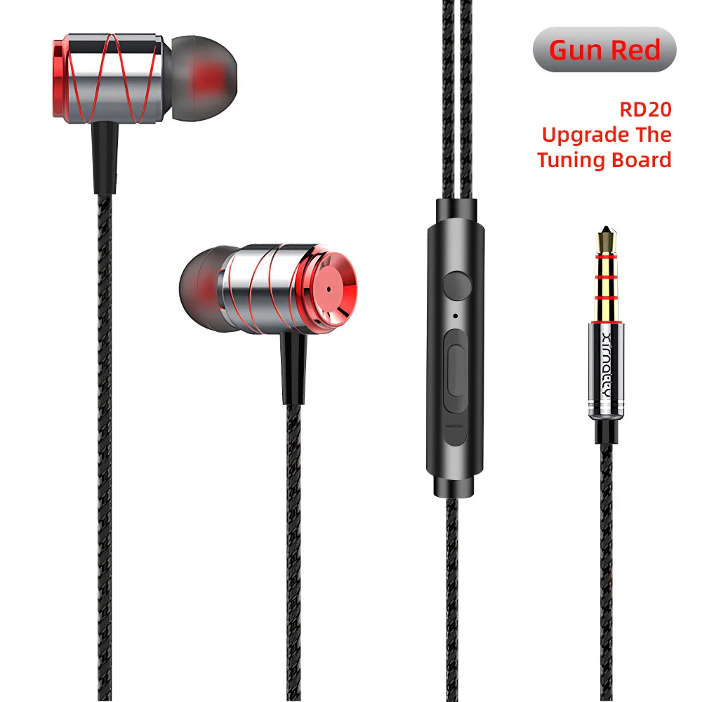 Gun Tuning Board HIFI Качество звука проводные наушники Сабвуфер стерео Бас микрофон Универсальная гарнитура для Xiaomi Redmi Note 7 микрофон музыка - Цвет: Gun Tuning Board