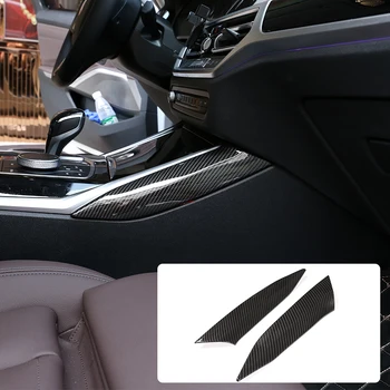 

2 Pcs Carbon Fiber For BMW 3 Series G20 G28 325li 2019 2020 Left Hand Drive ABS Car Center Console Decoration Trim