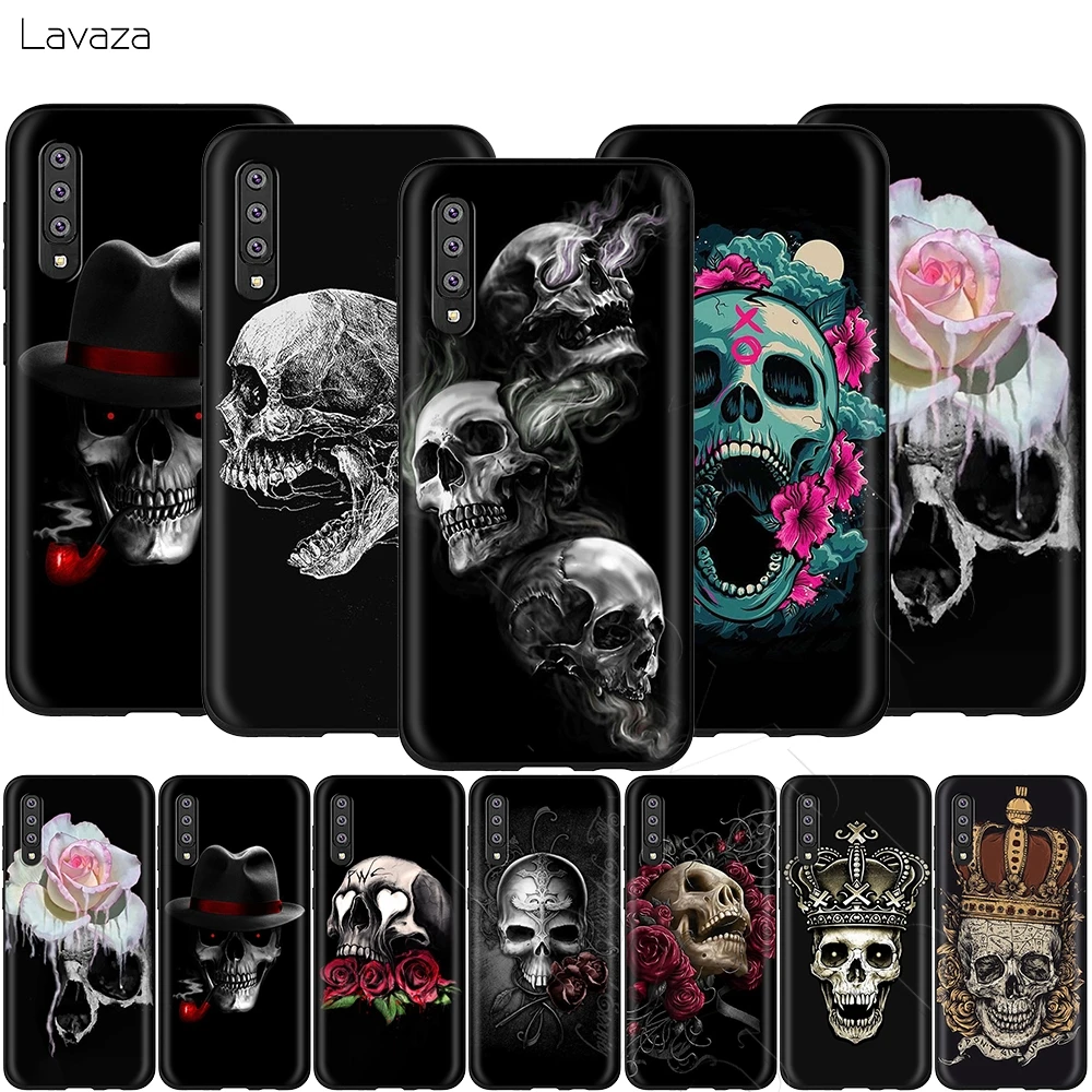 Lavaza Ретро стиль цветок Череп Корона чехол для Samsung Galaxy A2 J4 Core J6 J7 DUO J8 Prime A20E A70S 2018 |