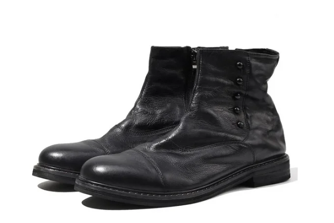 

Men's Retro Multiple Buckle Retro Ankle Boots-Black Friday Brogue Shoes Spring Vintage Classic Male Casual YK458