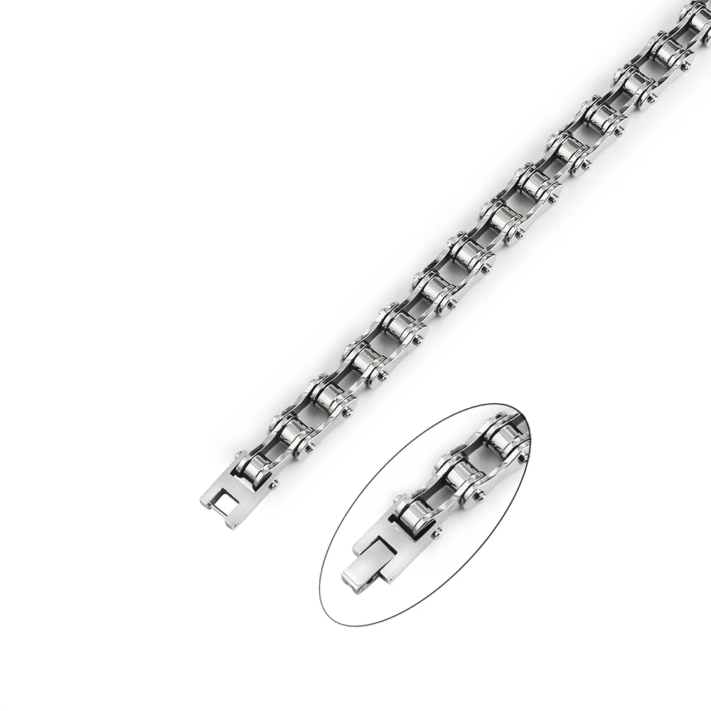 Fashion Men's Titanium Steel Bracelet Punk Chains Bangles Biker Bicycle Motorcycle Women's Jewelry Biker Bracelet stainless steel bracelet,metal bracelet
