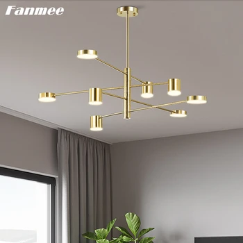 

Nodic Arms Chandelier Lighting LED Minimalist Suspended Hanging Lamp Art Deco Light Fixture for Living Room Hotel Bedroom Hotel