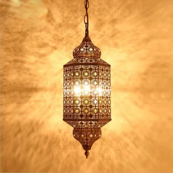 

Hollow Carved Lamp Handmade Craft Lamp Restaurant Hotel Chandelier Retro Atmosphere Court Study Lamp Led Lighting Fixture Lamps