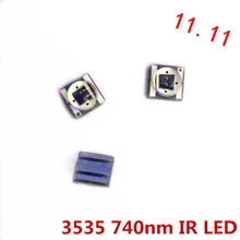 3535 740nm ИК светодиодный инфракрасный шарик высокой мощности дальнего инфракрасного 3 Вт ИК диоды 120 градусов для камеры видеонаблюдения