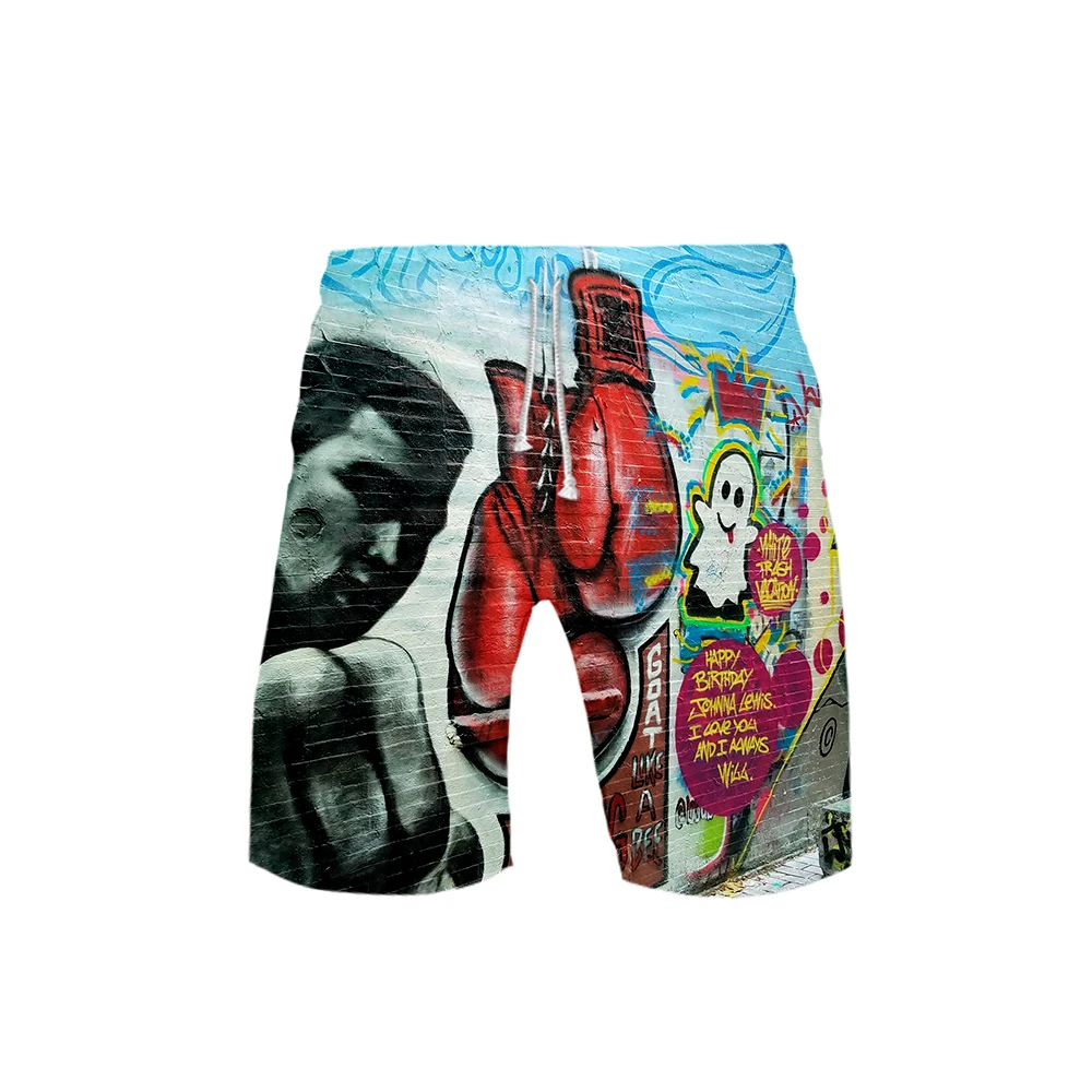 Muhammad Ali спортивные байкерские тренировочные шорты мужской костюм для тренажерного зала пляжные шорты и плюс размер