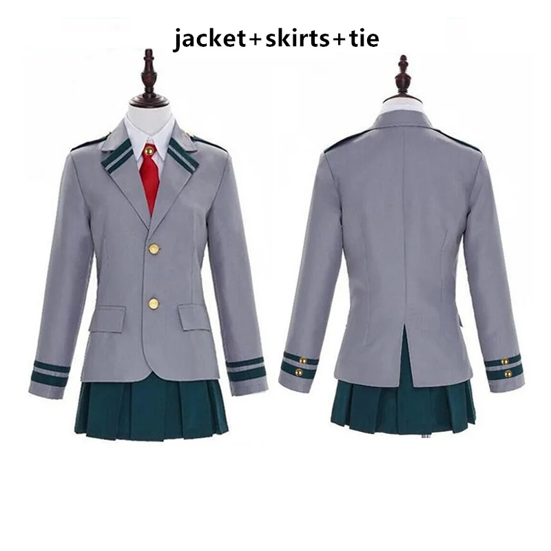 Anime My Hero Academia Men Women Cosplay Costumes AsuiTsuyu Yaoyorozu Momo School Uniform Academy OCHACO URARAKA Midoriya Izuku - Цвет: female