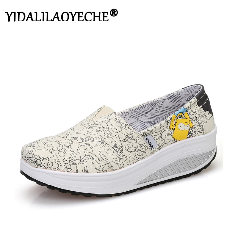 YIDALILAOYECHE/2019 г. Весенняя женская обувь на плоской платформе с круглым носком sapatos