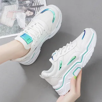

BOUSSAC Running Shoes For Women INS Height Increasing Mesh Breathable Harajuku Sneakers Cushioning Fitness Sports Causal Shoes