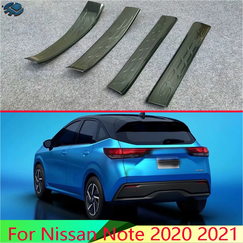 

For Nissan Note 2020 2021 Stainless Steel Inner Inside Door Sill Panel Scuff Plate Kick Step Trim Cover Protector