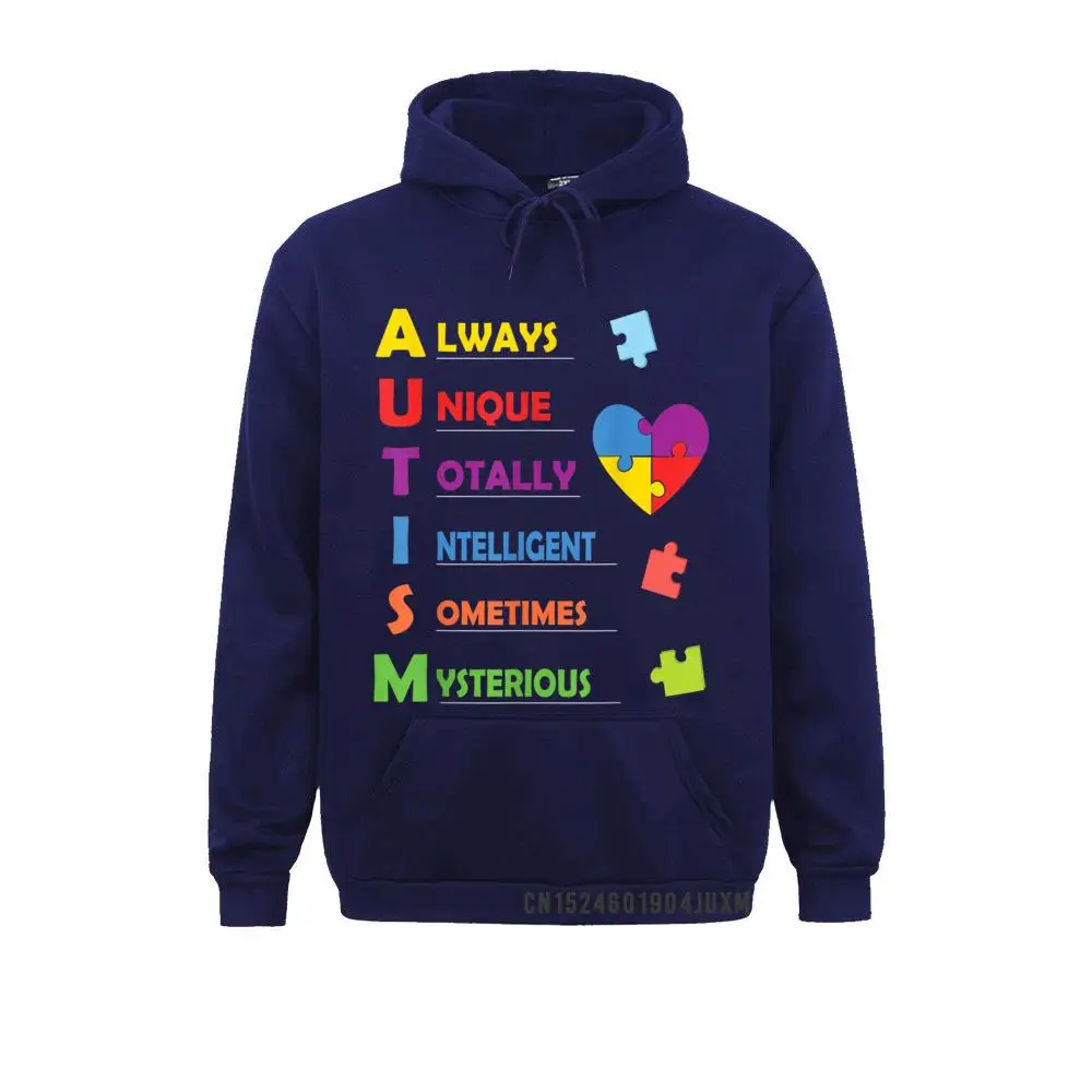 Autism Awareness Autism Acronym and Puzzle Piece T-Shirt__4916 Youth Sweatshirts Printed On Hoodies Retro Hoods Long Sleeve Autism Awareness Autism Acronym and Puzzle Piece T-Shirt__4916navy