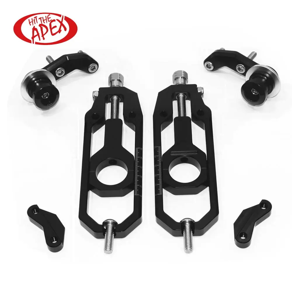 Motorcycle Chain Tensioners Catena Axle Spindle Parts Adjuster kit for