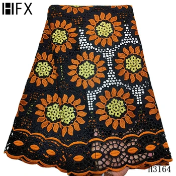 

HFX 2020 High Quality Swiss Voile Lace In Switzerland Eyelet Holes Nigerian African Lace Fabric For Party Sew dress 5yard H3164