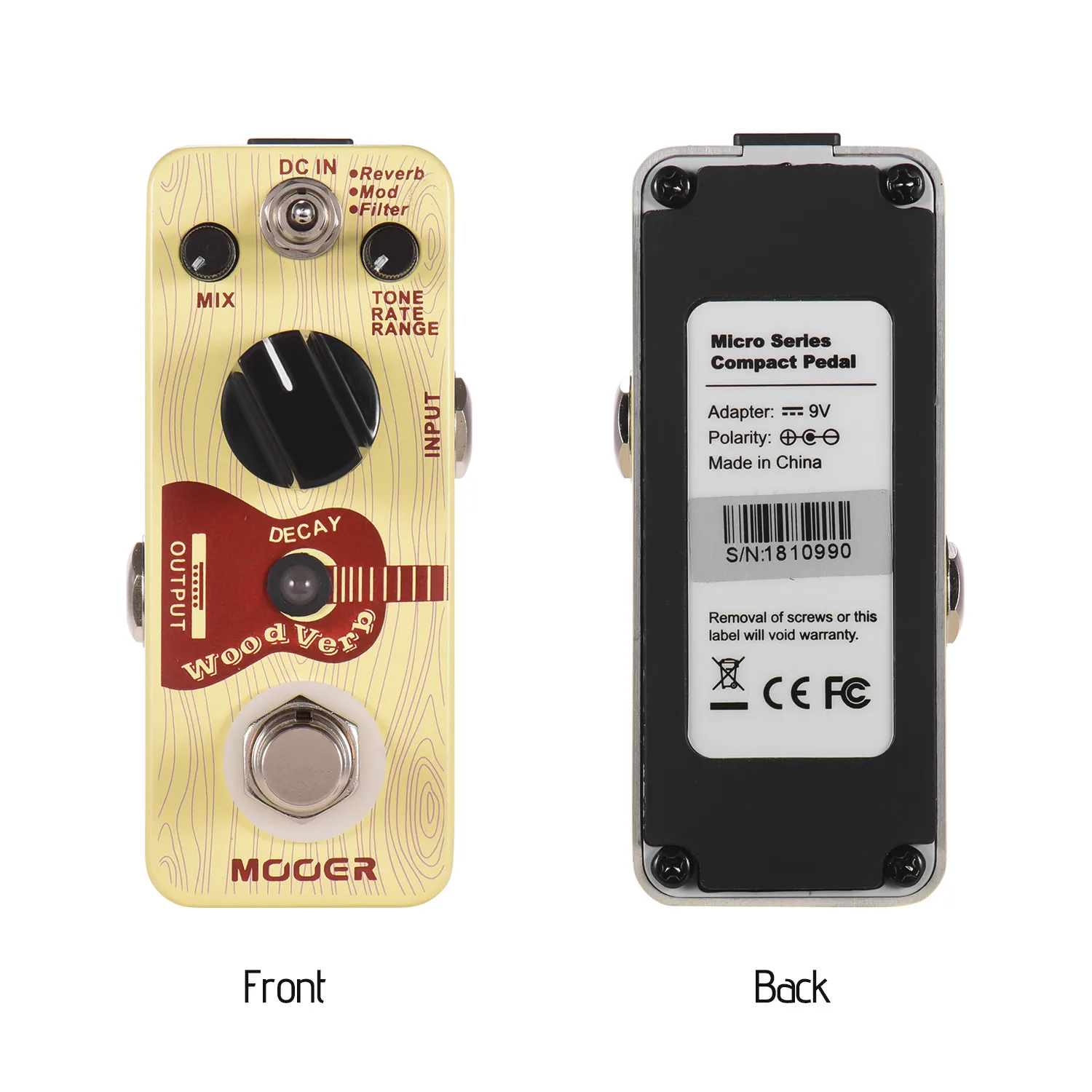 Mooer woodcal Акустическая гитара реверберация педаль цифровой реверберация педаль реверберация/мод/фильтр режимы True Bypass микро серия компактная педаль