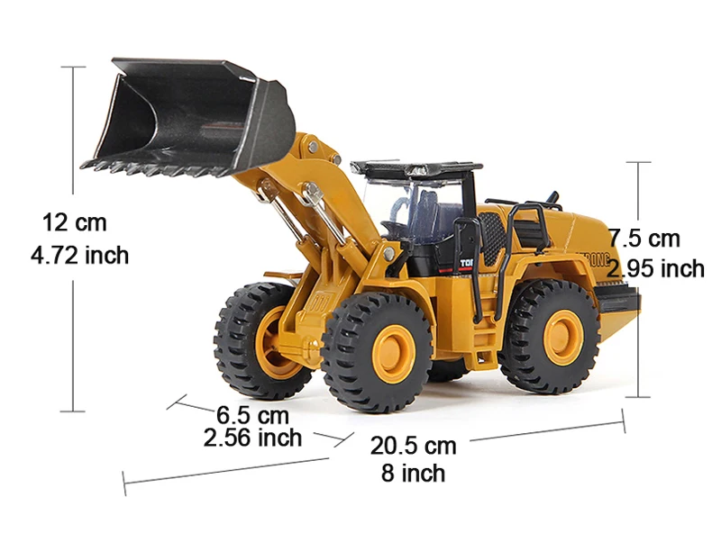 Все металлические игрушки для автомобиля 1:50, трактор, экскаватор, самосвал, колесный погрузчик, литая модель, Строительная техника для мальчиков, коллекция подарков