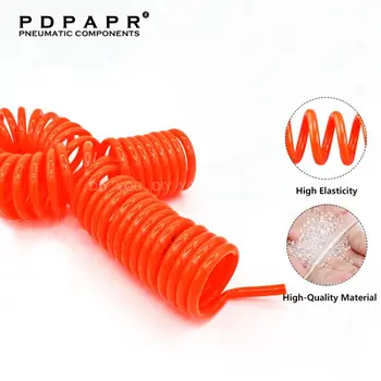 

3M/6M/9M/12M/15M Pneumatic Polyurethane PU Air Compressor Hose Tube 6*4mm 8*5mm 10*6.5 12*8mm Telescopic Spring Spiral Pipe Tool
