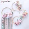 Christmas Decoration Metal Ring Artificial Flower Garland DIY Christmas Wreath Circle Girls Catching Dream Hoop Hanging Decor ► Photo 2/6