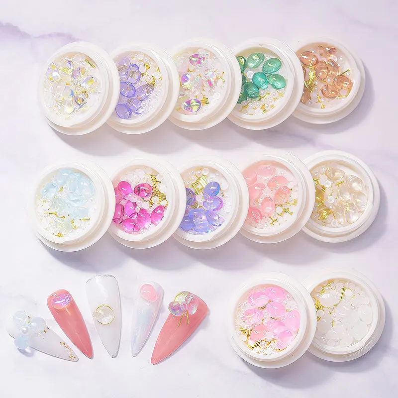 

Fashion Magic Crystal Stone CN(Origin) Nail Art Ornament 3D Irregular Aurora Stone DIY Gem Nail Charms Luxury Designer Charms