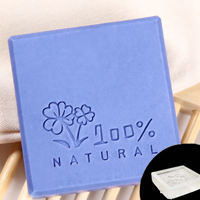 Natural Flower Pattern Stamp, Home Cleaning, Natural Seal, Acrylic Transparent Imprint Soap Stamp, Handmade Making Chapter