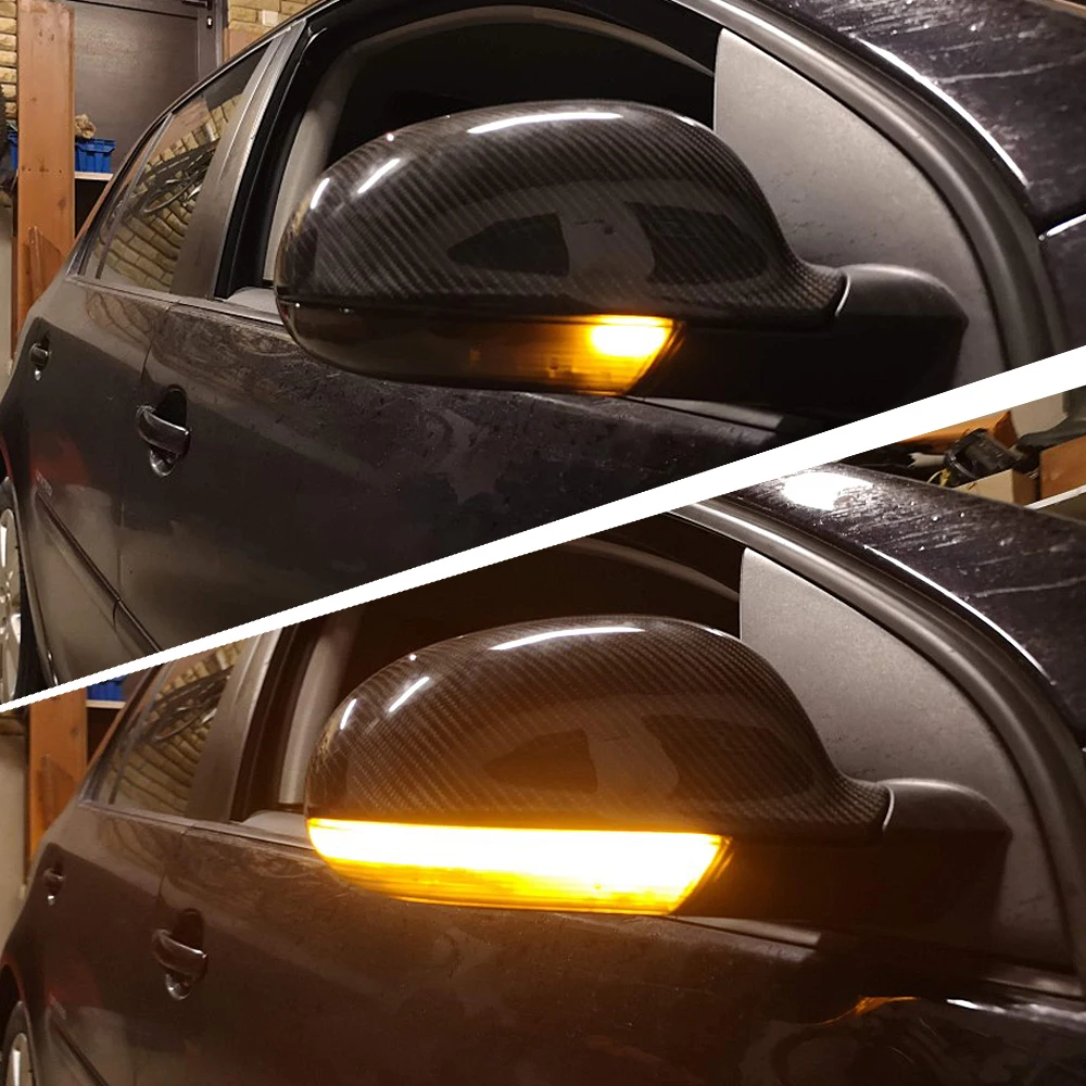 Черный Динамический светодиодный индикатор поворота для VW GOLF 5 GTI Variant Jetta MK5 Passat B5.5 B6 Plus GT Sharan EOS превосходный зеркальный светильник