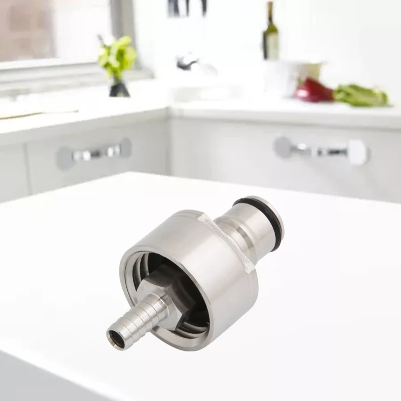 Stainless Steel Carbonation Counter Pressure Bottle Filling with 5/16" Barb CO2 Coupling Carbonate Beer