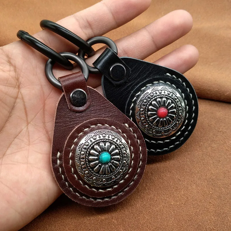 

125Khz RFID T5577 Writable Access Control Leather Metal Tags Token Keyfob Keychain ID EM4305 5200