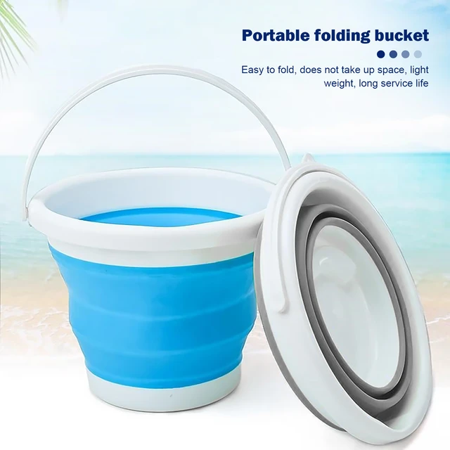 3-10L Collapsible Bucket Round Silicone Bucket Laundry Car Washing Bucket  Outdoor Fishing Travel Camp Bucket Household Storage - AliExpress