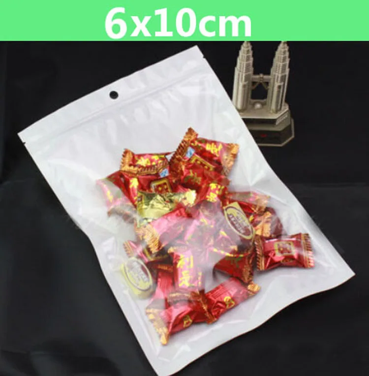 Новинка 200 шт. 6*10 см (2 4*3 9 дюйма) прозрачный + белый жемчуг Пластиковый