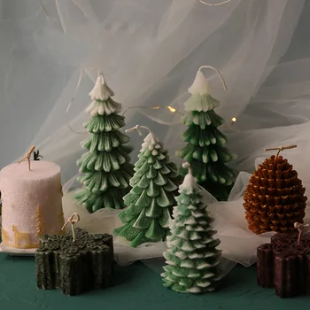 

Christmas tree Aromatherapy Candle Silicone Mold Flower Candle Silica Gel Mould DIY Soap Molds Christmas decoration accessories