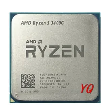 Processador amd ryzen 5 3400g quad-core, cpu r5 3400 ghz com oito núcleos, soquete am4, 65w