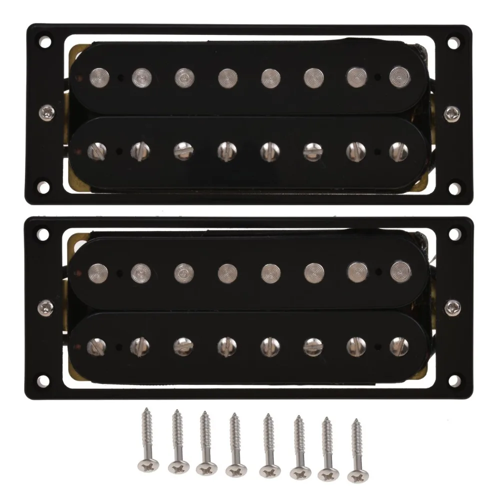 Humbucker Pickups Set Bridge and Neck for 8 String Electric Guitar Parts Passive Black | Спорт и развлечения