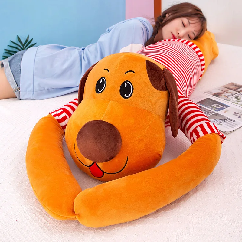 

50-180CM Giant Size Soft Lying Dog Plush Toys Stuffed Animal Sleep Cushion Pillow Dolls for Children Baby Birthday Xmas Gifts